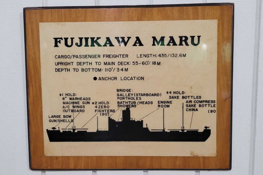Tauchplatzbeschreibung Fujikama Maru auf Chuuk Lagoon