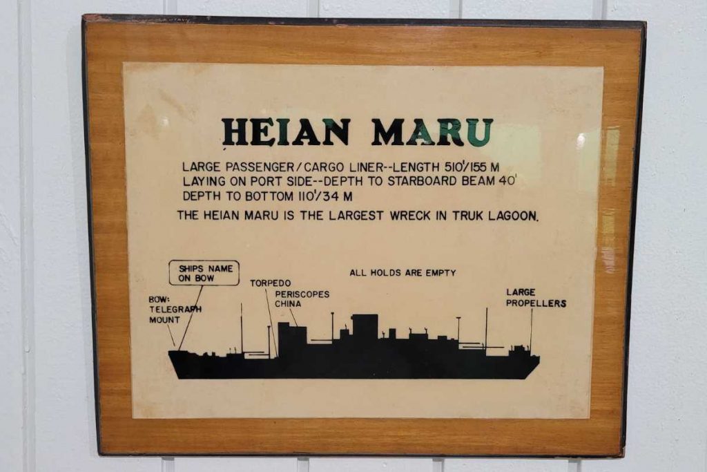 Tauchplatzbeschreibung Heian Maru auf Chuuk Lagoon