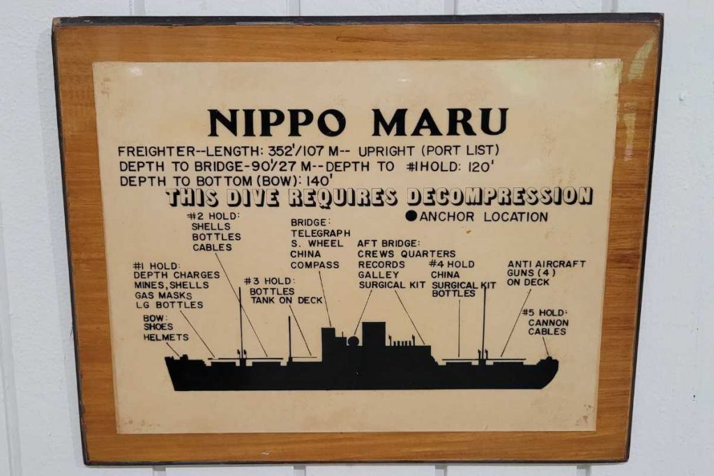 Tauchplatzbeschreibung Nippo Maru auf Chuuk Lagoon