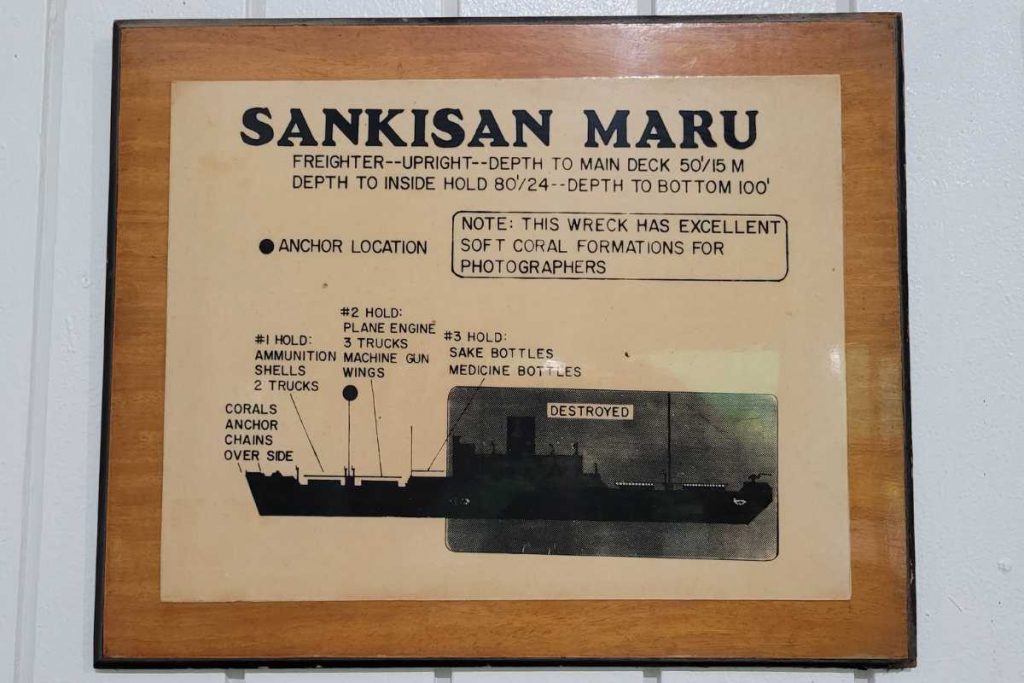 Tauchplatzbeschreibung Sankisan Maru auf Chuuk Lagoon