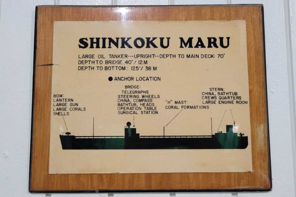 Tauchplatzbeschreibung Shinkoku Maru auf Chuuk Lagoon