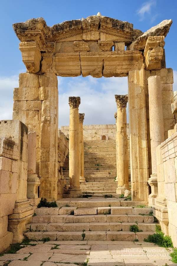 Tor der Kathedrale in Jerash, Jordanien
