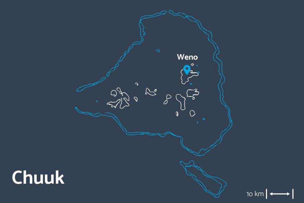 Karte von Chuuk Lagoon