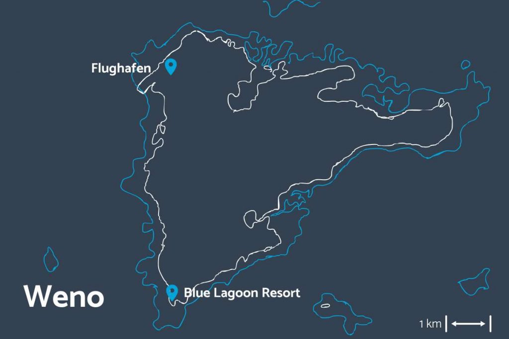 Karte der Insel Weno