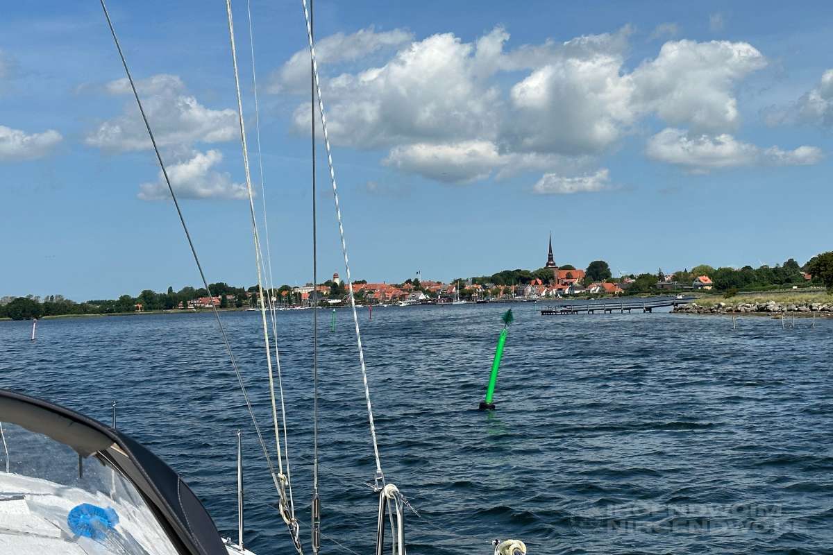 Hafeneinfahrt von Nysted in Dänemark